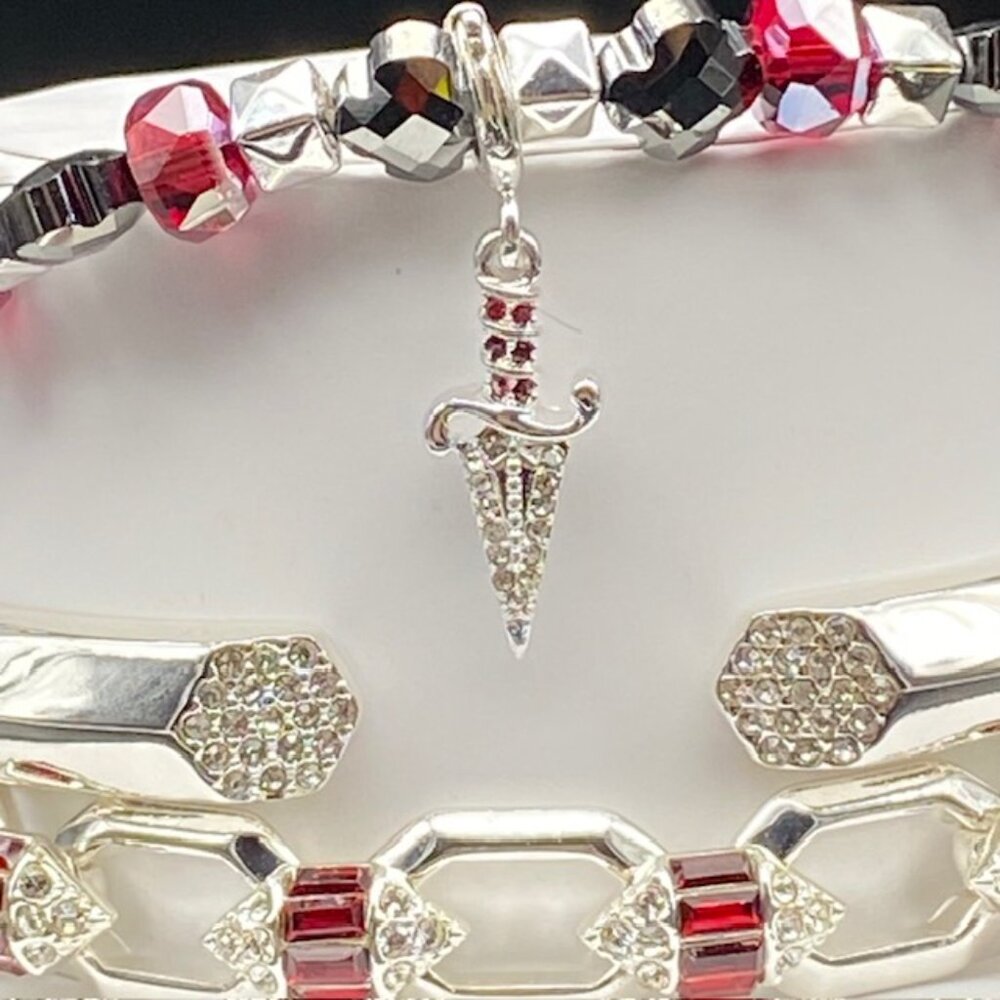 Born Of Twilight ST41841 Halloween Stack 2025 Silver Dagger Charm